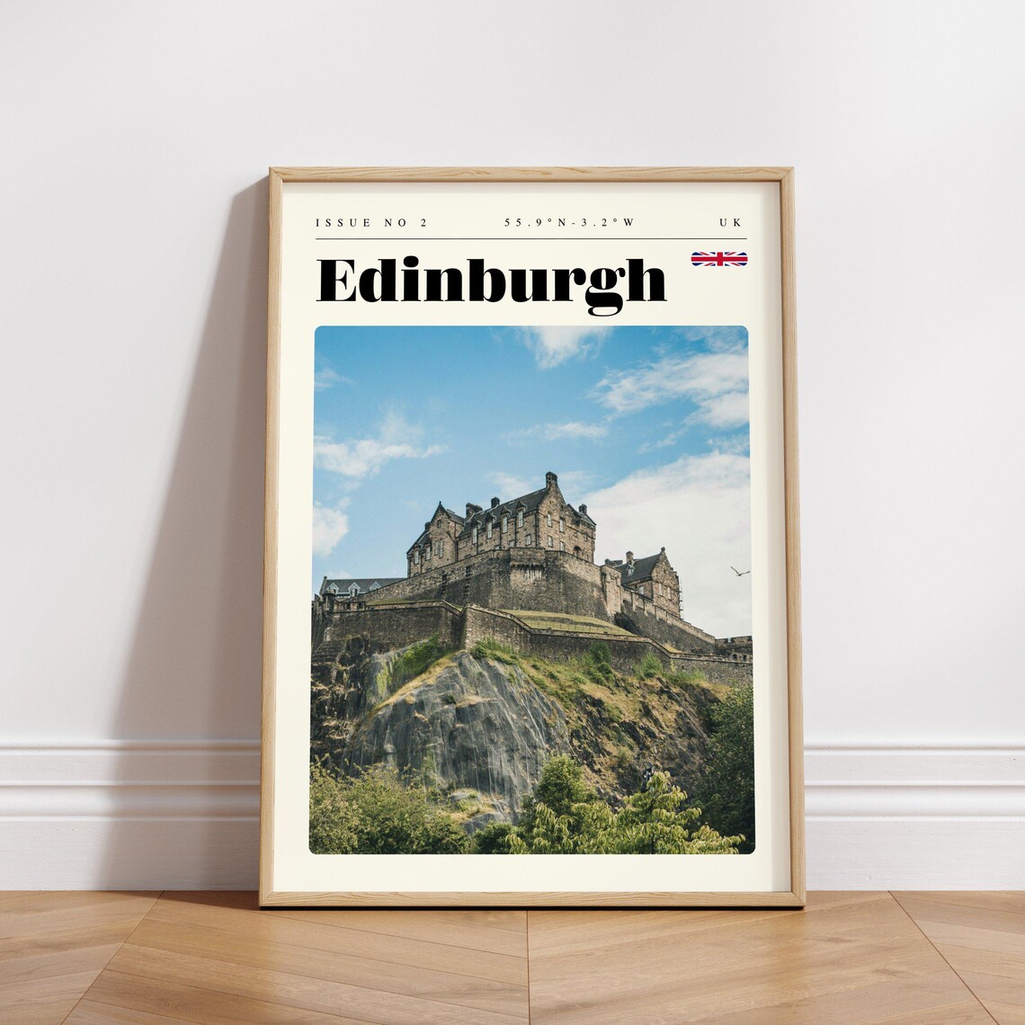 Edinburgh Scotland Castle on the Rock Landmark Travel Poster - Image 3