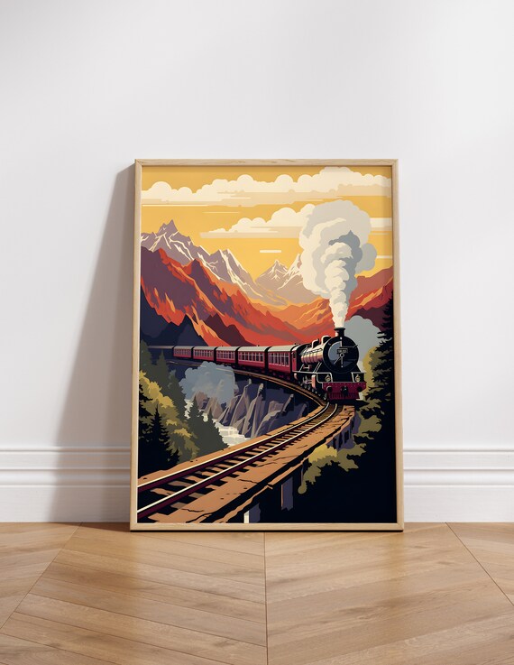 Magic School Express Wizard Poster Gallery Wall Print Art Potter Art Magical School