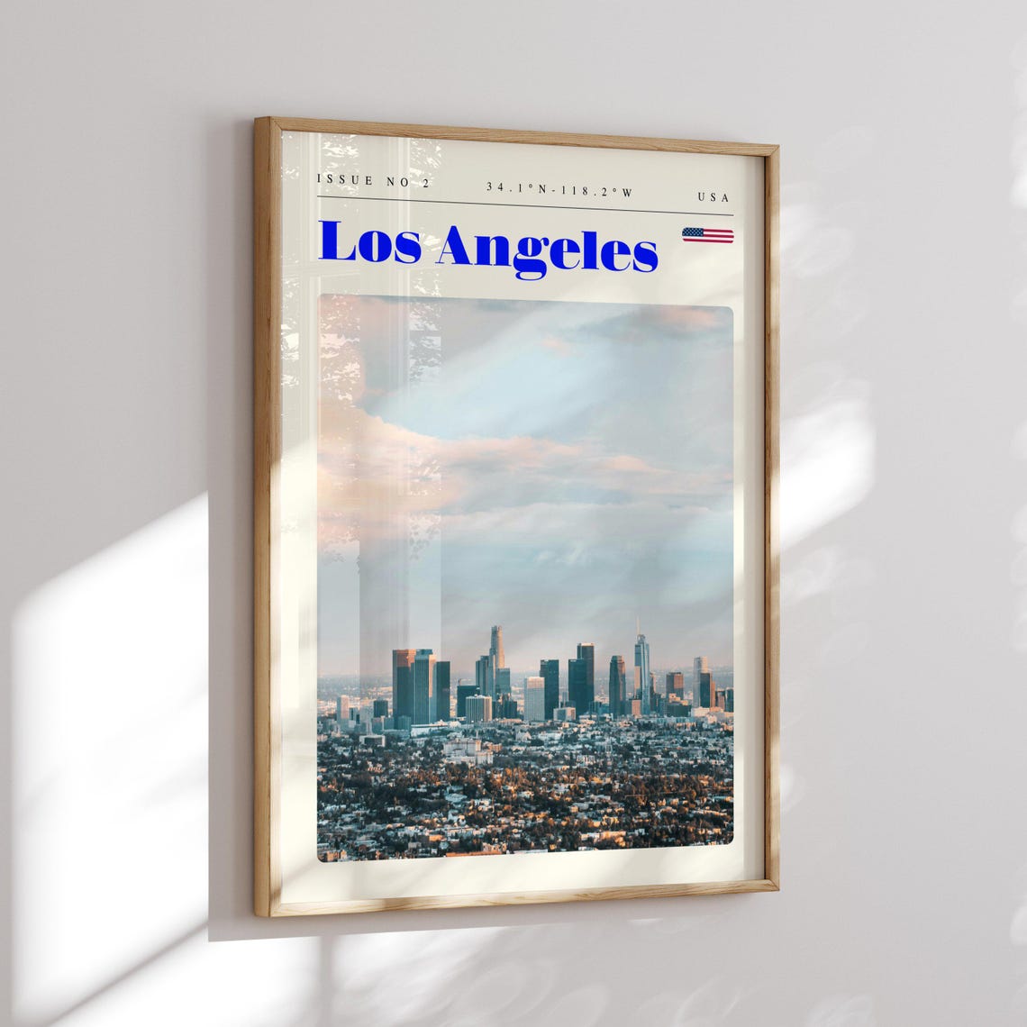 Los Angeles California Downtown Skyline Panorama Travel Wall Art - Image 2