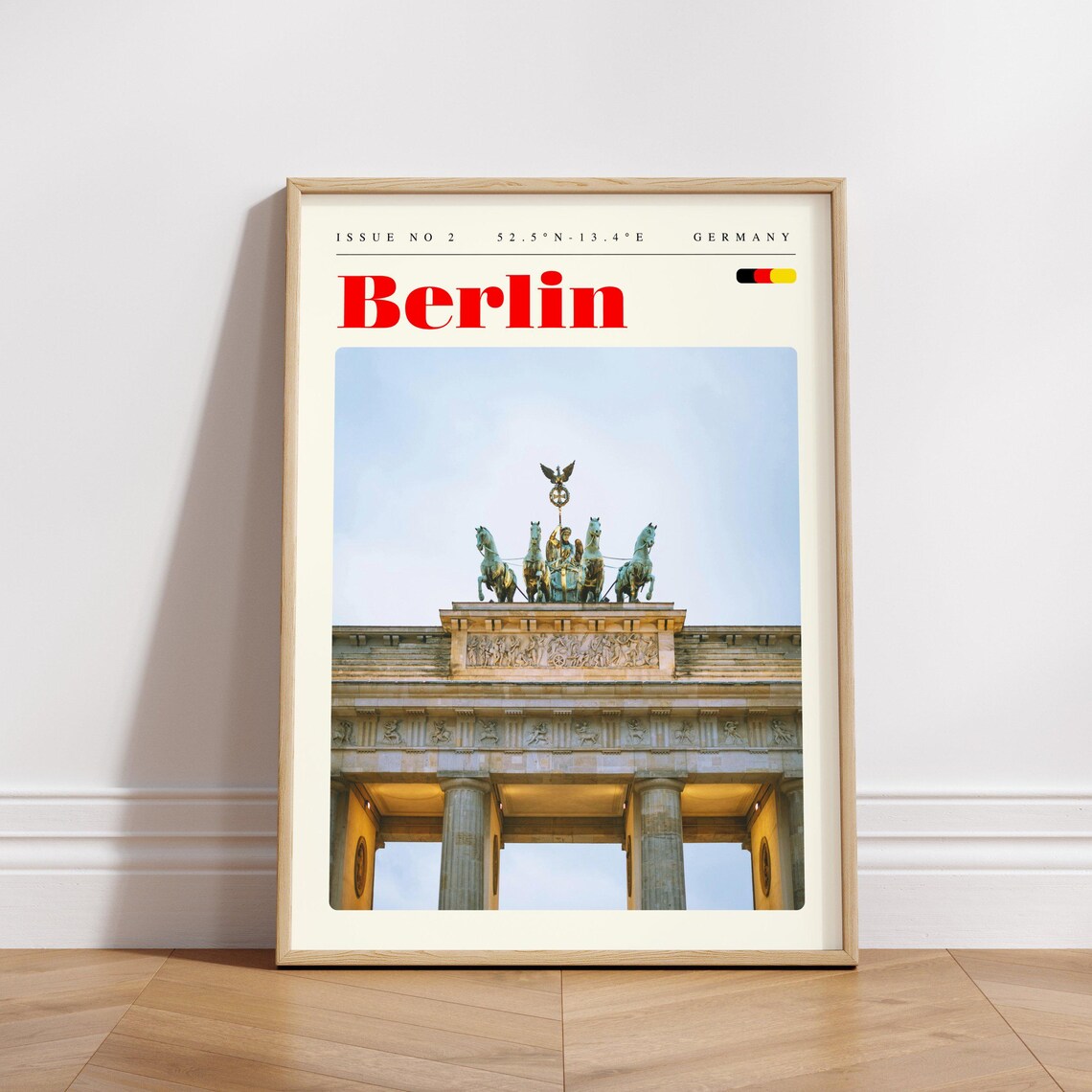 Berlin Germany Iconic Brandenburg Gate Historic City Travel Poster - Image 3