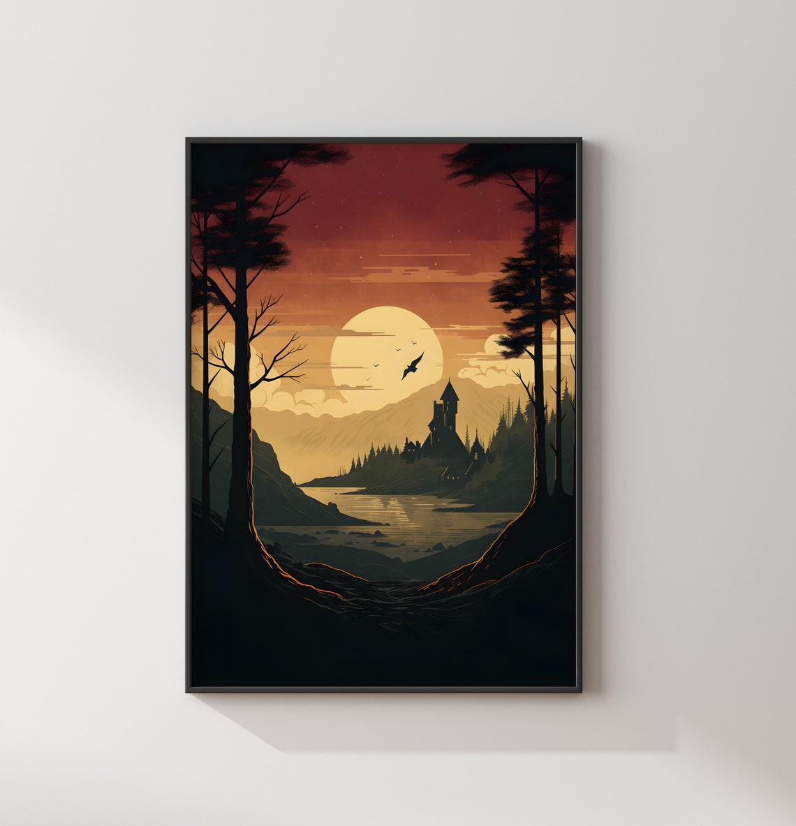 Forbidden Forest Wizard Poster Gallery Wall Print Art Potter Art Magical School - Image 2