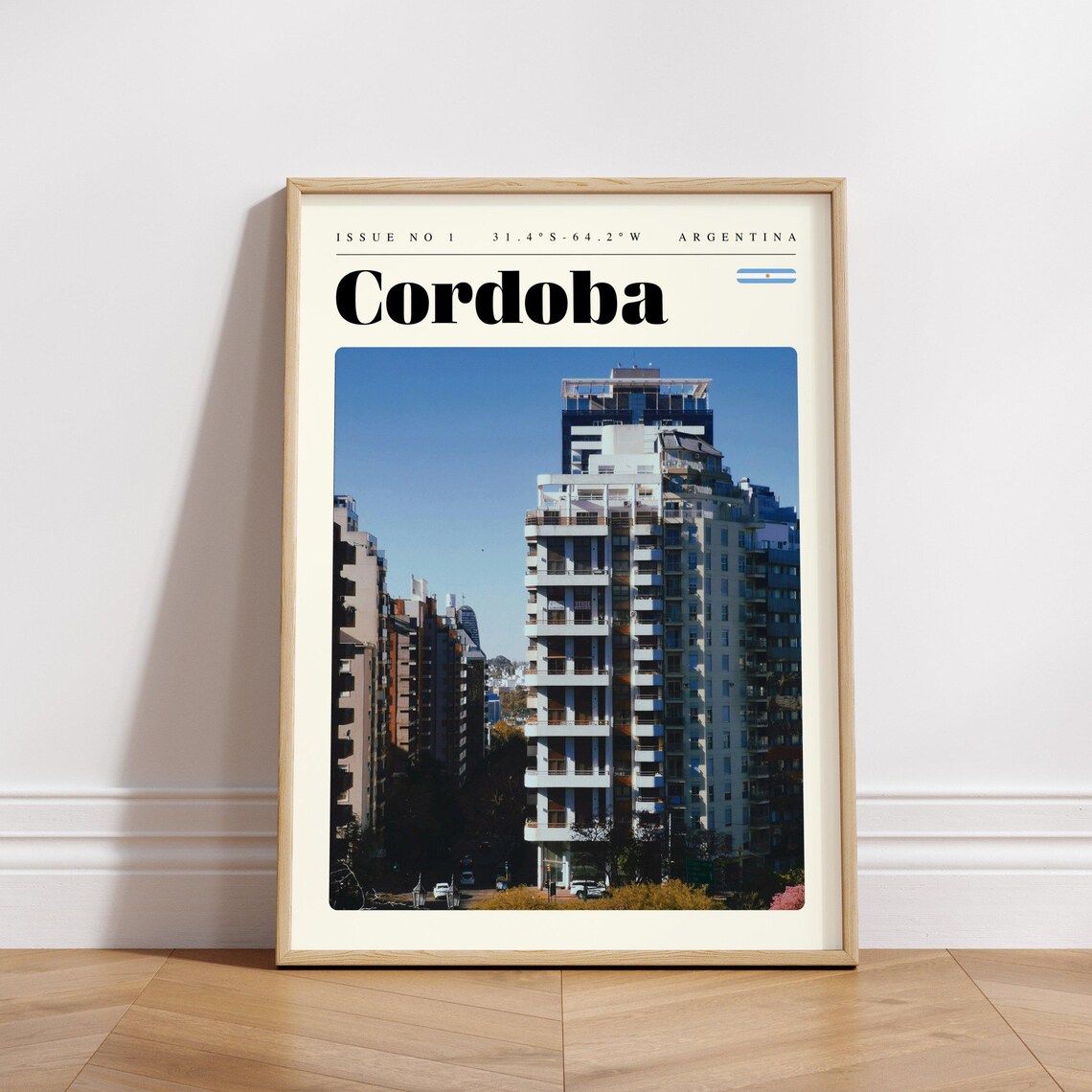 Cordoba Argentina Modern Apartment Towers Cityscape Travel Poster - Image 3