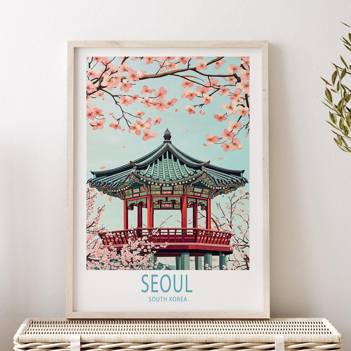 Seoul Travel Poster Seoul South Korea Travel Wall Art South Korea Travel Print Personalised Gifts Home Decor Gifts