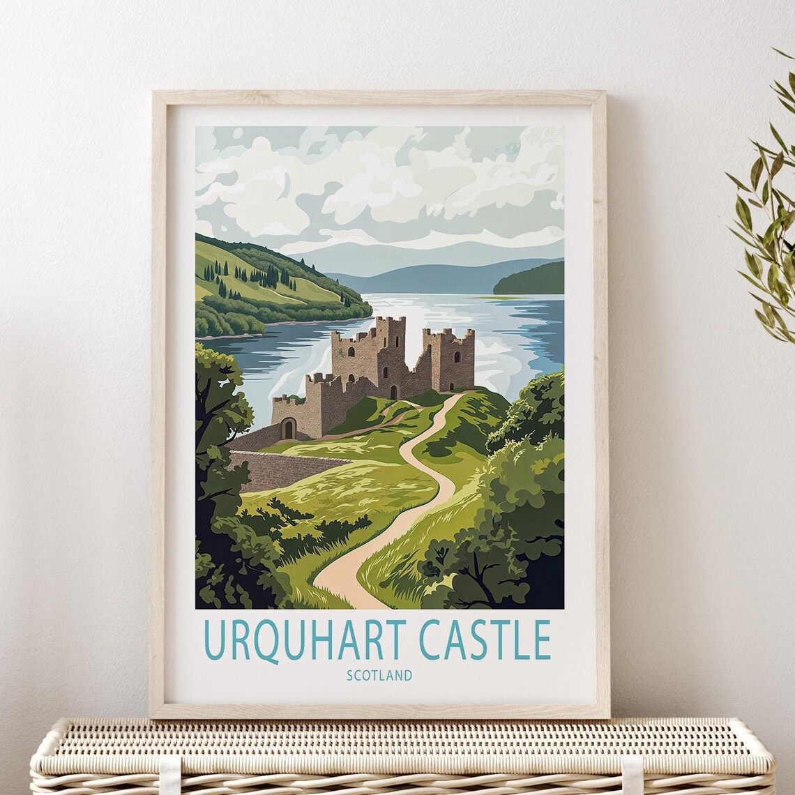 Urquhart Castle Loch Ness Travel Poster