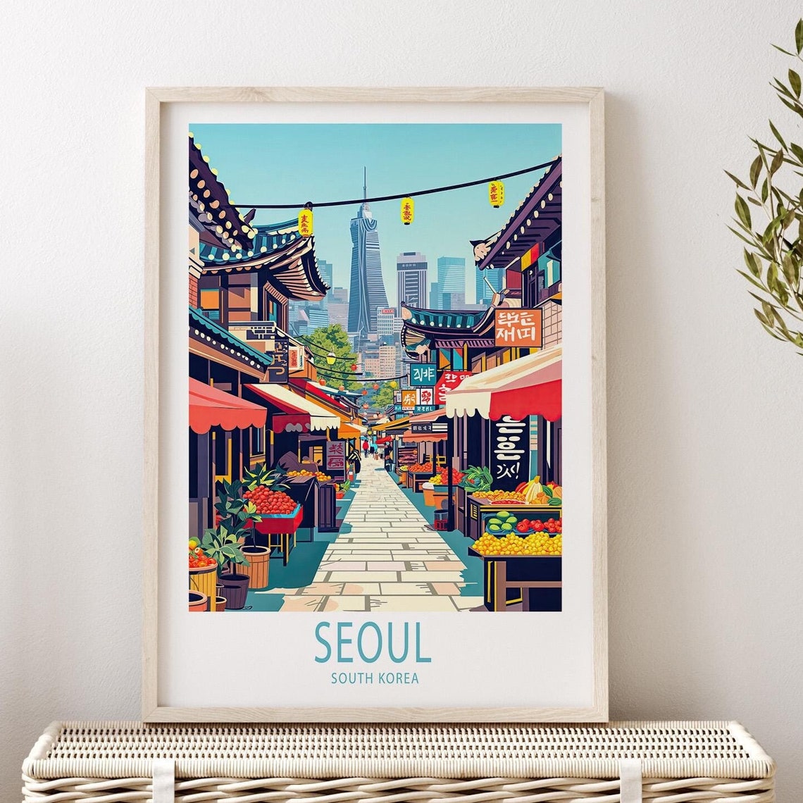 Seoul South Korea Poster South Korea Travel Wall Art Seoul Travel Print Personalised Gifts Birthday Gifts Home Decor