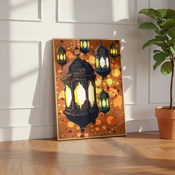 Ramadan Lanterns Wall Art Printable Middle Eastern Home Dcor Digital Download