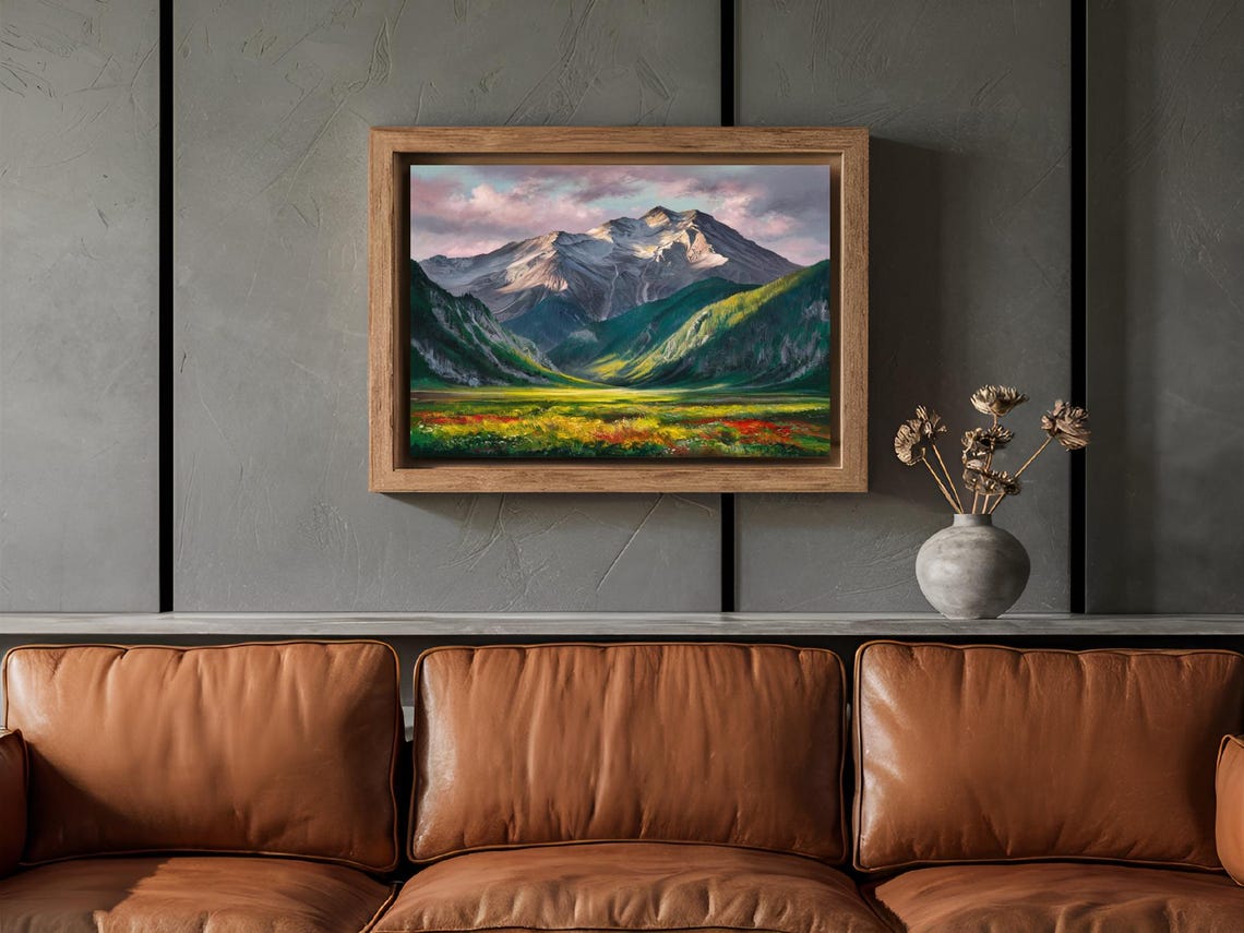 Mountain Fields Nature Art Print Decor Wall Room - Image 3