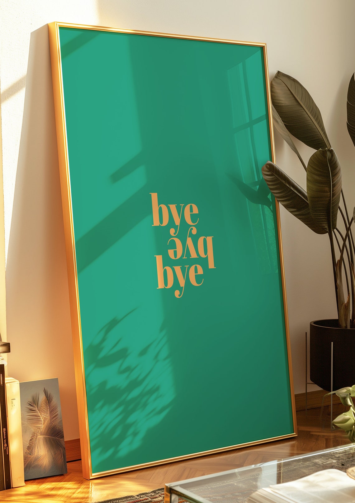 Iconic *NSYNC Bye Bye Bye Lyrics Green Gold Retro Pop Music Poster - Image 2