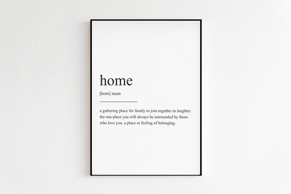 Home Definition Dictionary-Style Housewarming Typography Print