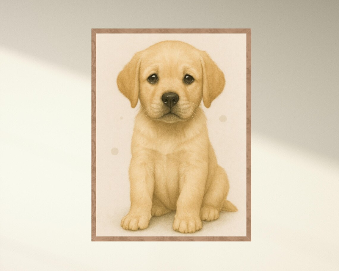Labrador Retriever Puppy, Nursery Decor Art Print - Image 4