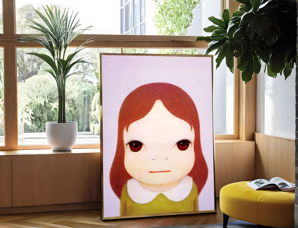 Yoshitomo Nara Cosmic Girl Eyes Open 2008 Yoshitomo Nara Cosmic Girl 2008 Art Minimalist Japanese Art Contemporary Pop Art Portrait - Image 2