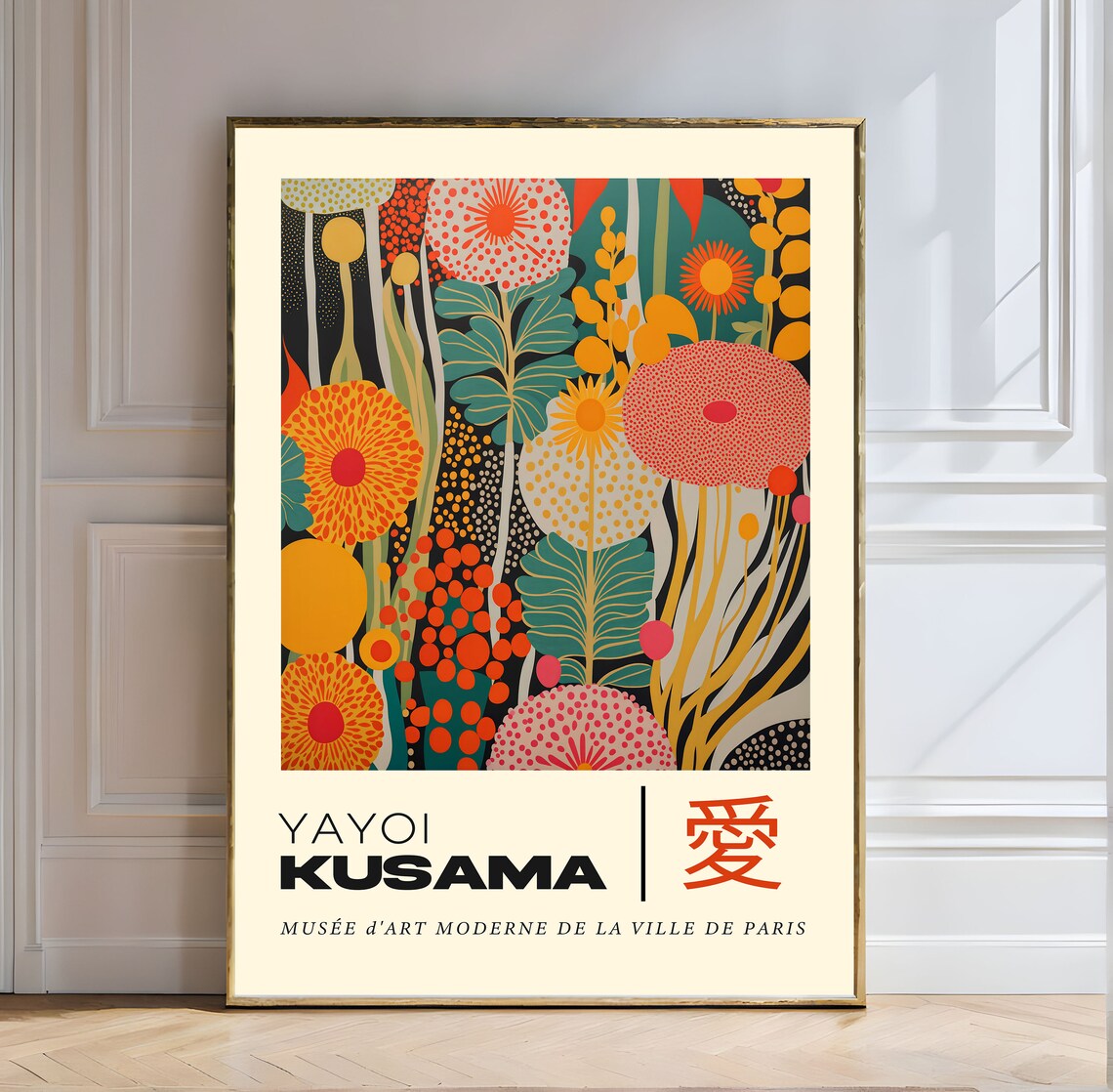Yayoi Kusama Paris Floral Vibrance Polka Dot Accents Art Poster