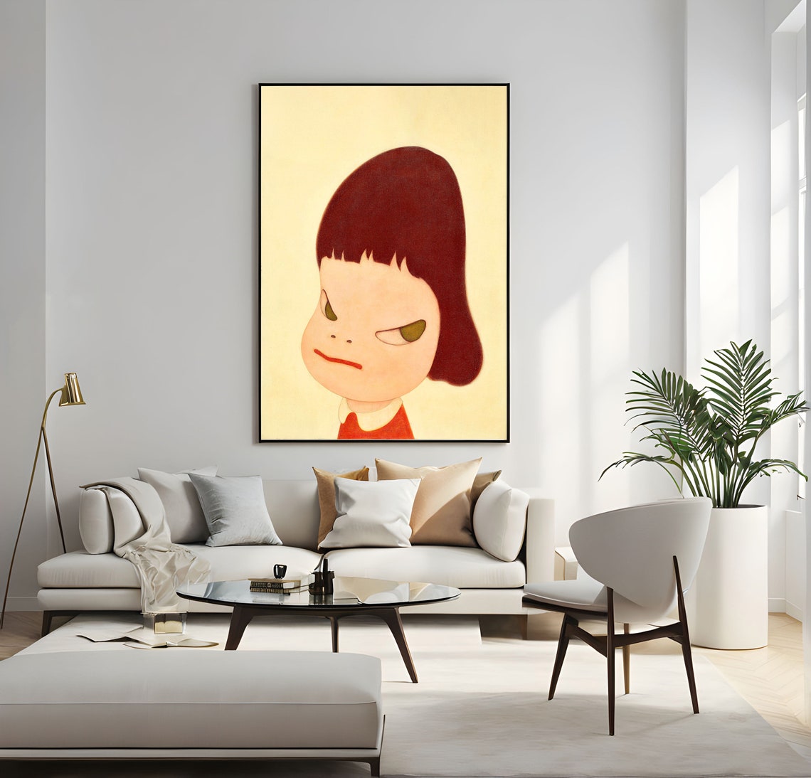 Yoshitomo Nara Bad Barber 2000 Red Haired Girl Side Eye Poster - Image 3