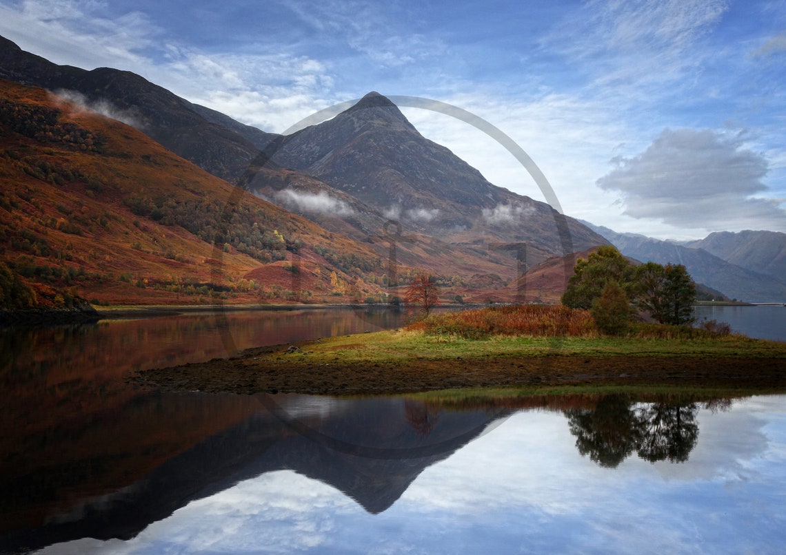 Pap Of Glencoe Scotland Pyramid Peak Reflected In The Loch Poster - Image 3