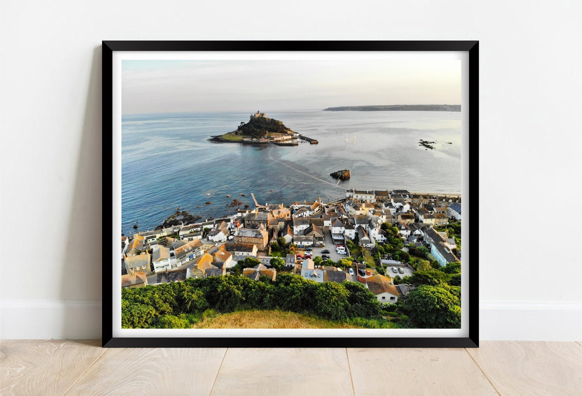 Marazion With St Michaels Mount Cornwall Coast Aerial Poster
