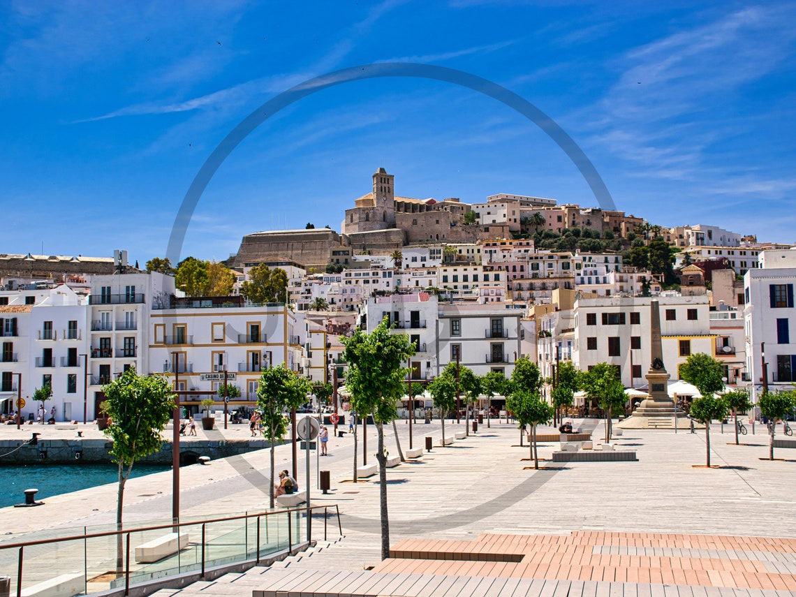 Ibiza Spain Dalt Vila Old Town Cathedral Hill Whitewashed Poster - Image 3