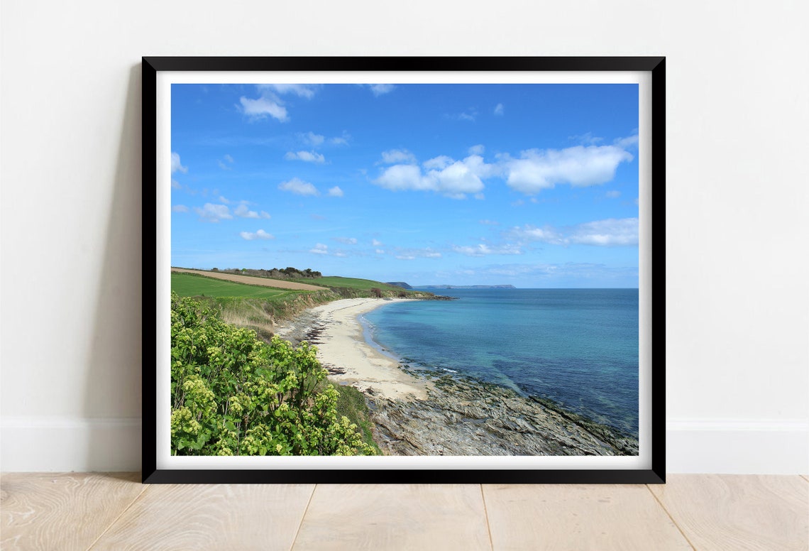 Towan Beach Newquay Cornwall Turquoise Sea Blue Sky Landscape Poster