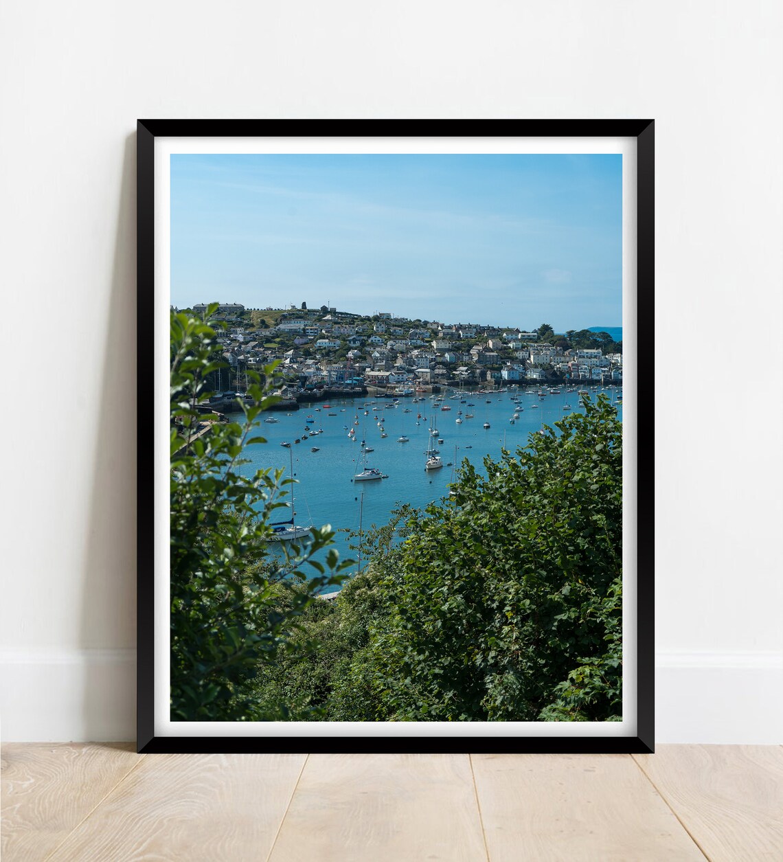 Polruan Fowey Cornwall Harbor Full Of Boats On A Summer Day Poster