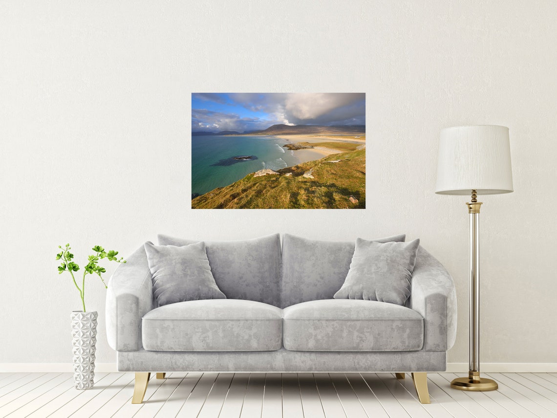 Traigh Seilebost Isle Of Harris Scotland White Sand Beach Poster - Image 2