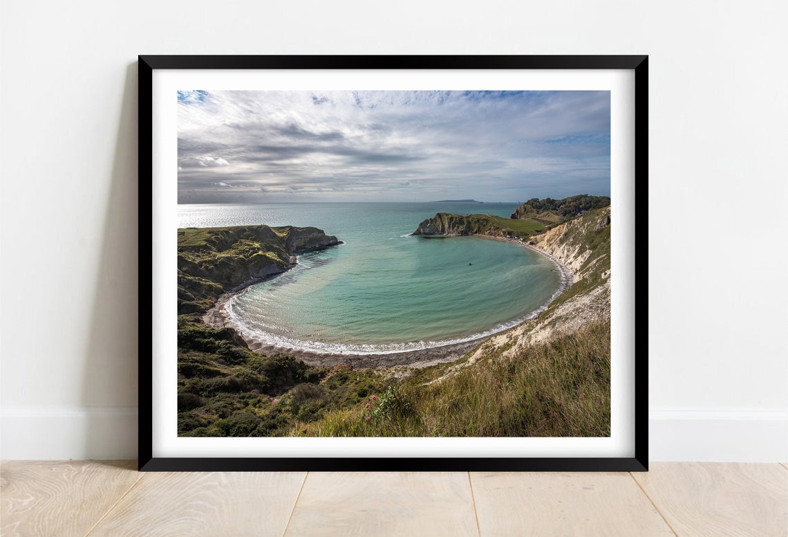 Lulworth Cove Dorset Perfect Circular Bay Turquoise Sea Poster