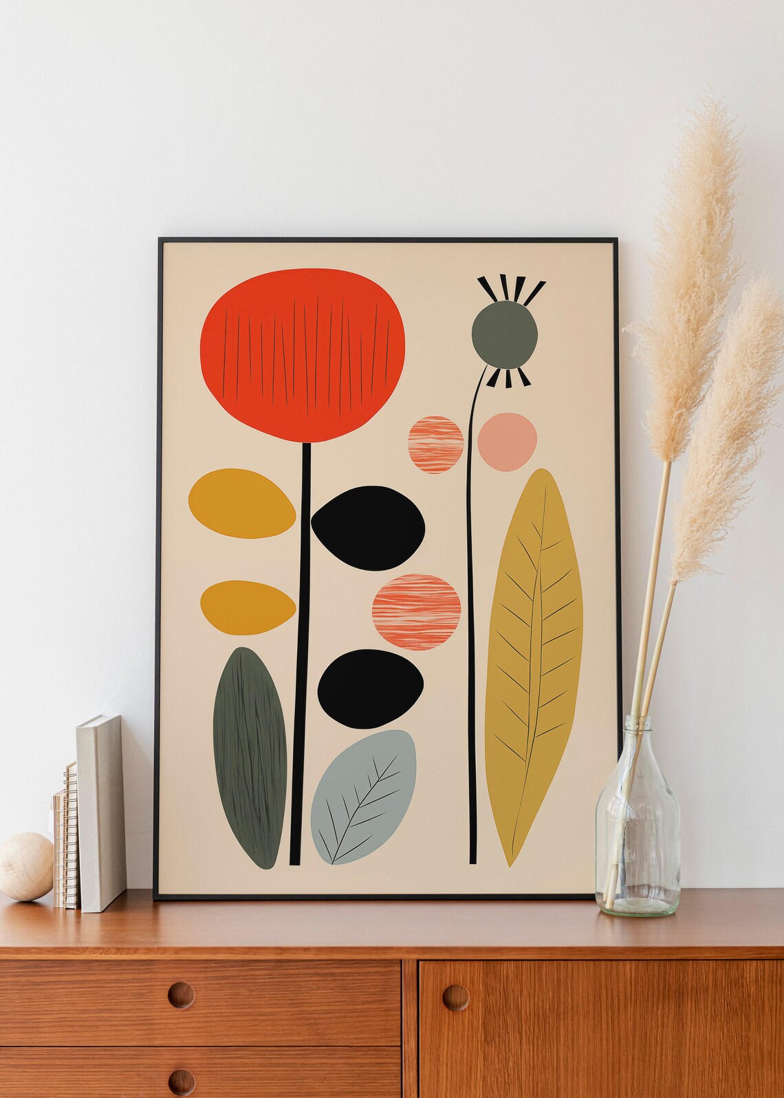 Boho Abstract Art Print Poster