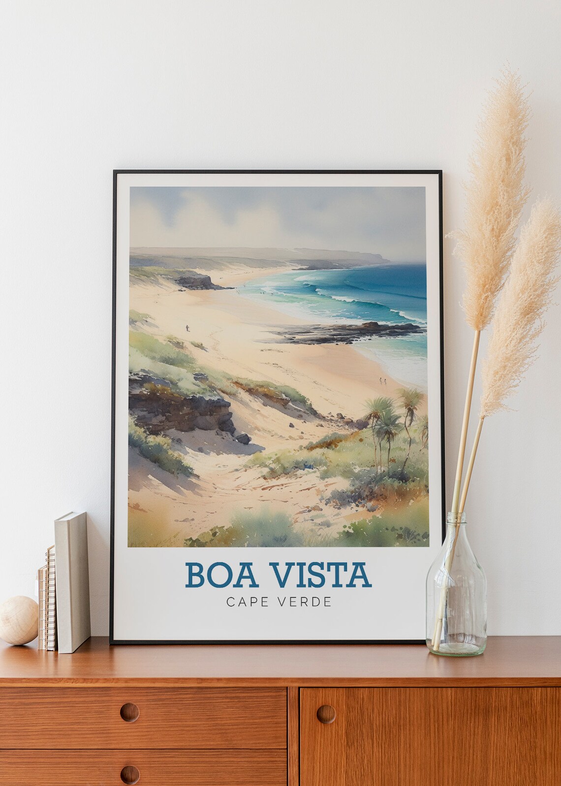 Cape Verde Watercolour Art Print, Modern Travel Poster - Image 2