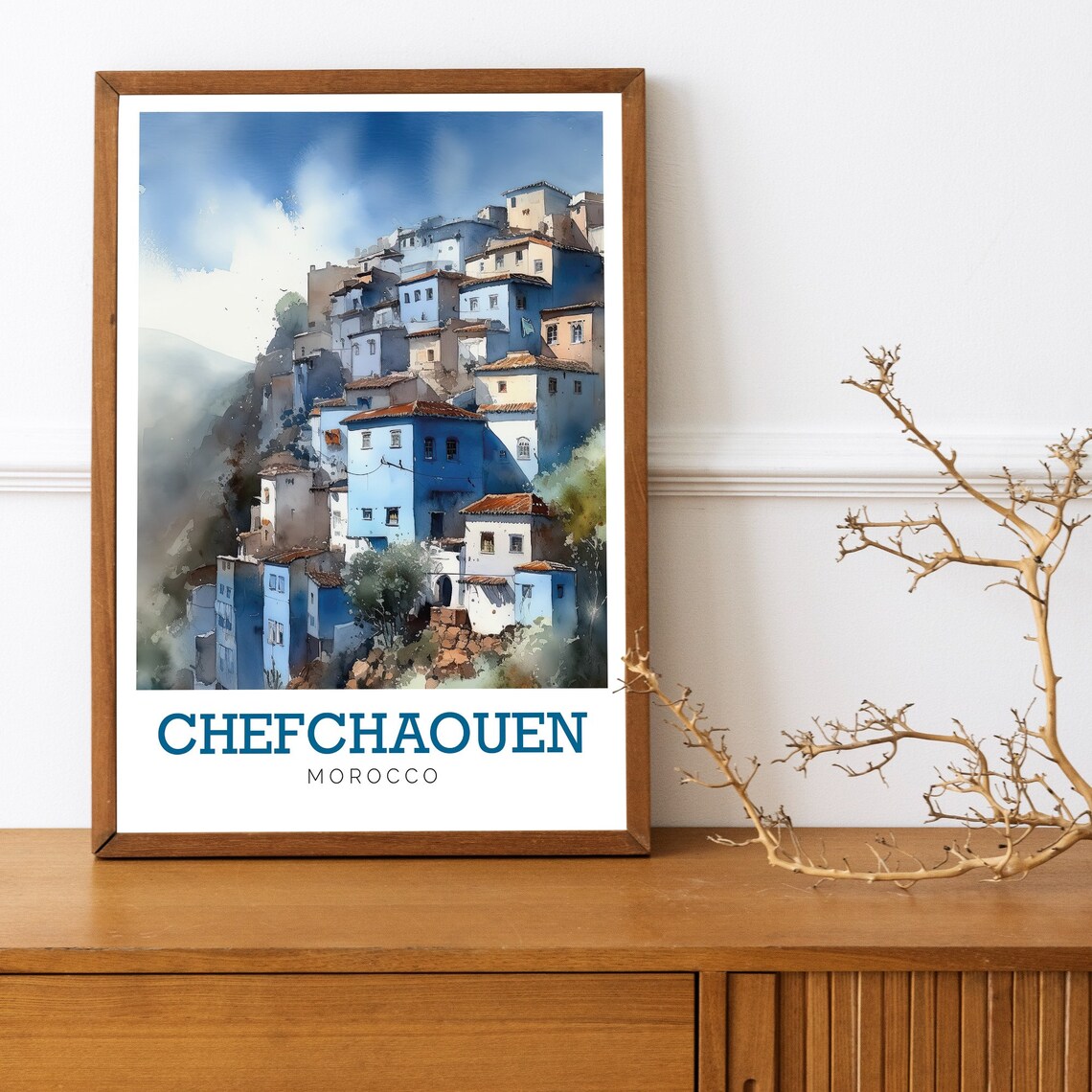 Chefchaouen Morocco Art Print Watercolour Print Print Available In Many Sizes Or - Image 3