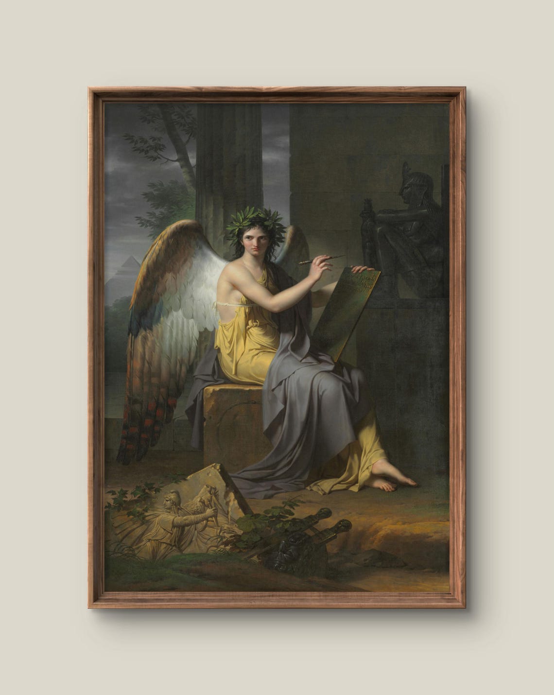 Clio Muse of History Writing Neoclassical Angel Painting Art Print