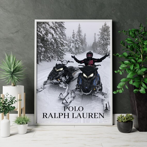 Ralph Lauren Polo Snowmobile Winter Adventure Style Photo Poster