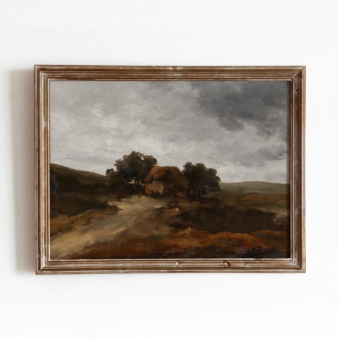 Dark Autumn Vintage Moody Fall Landscape Art Print