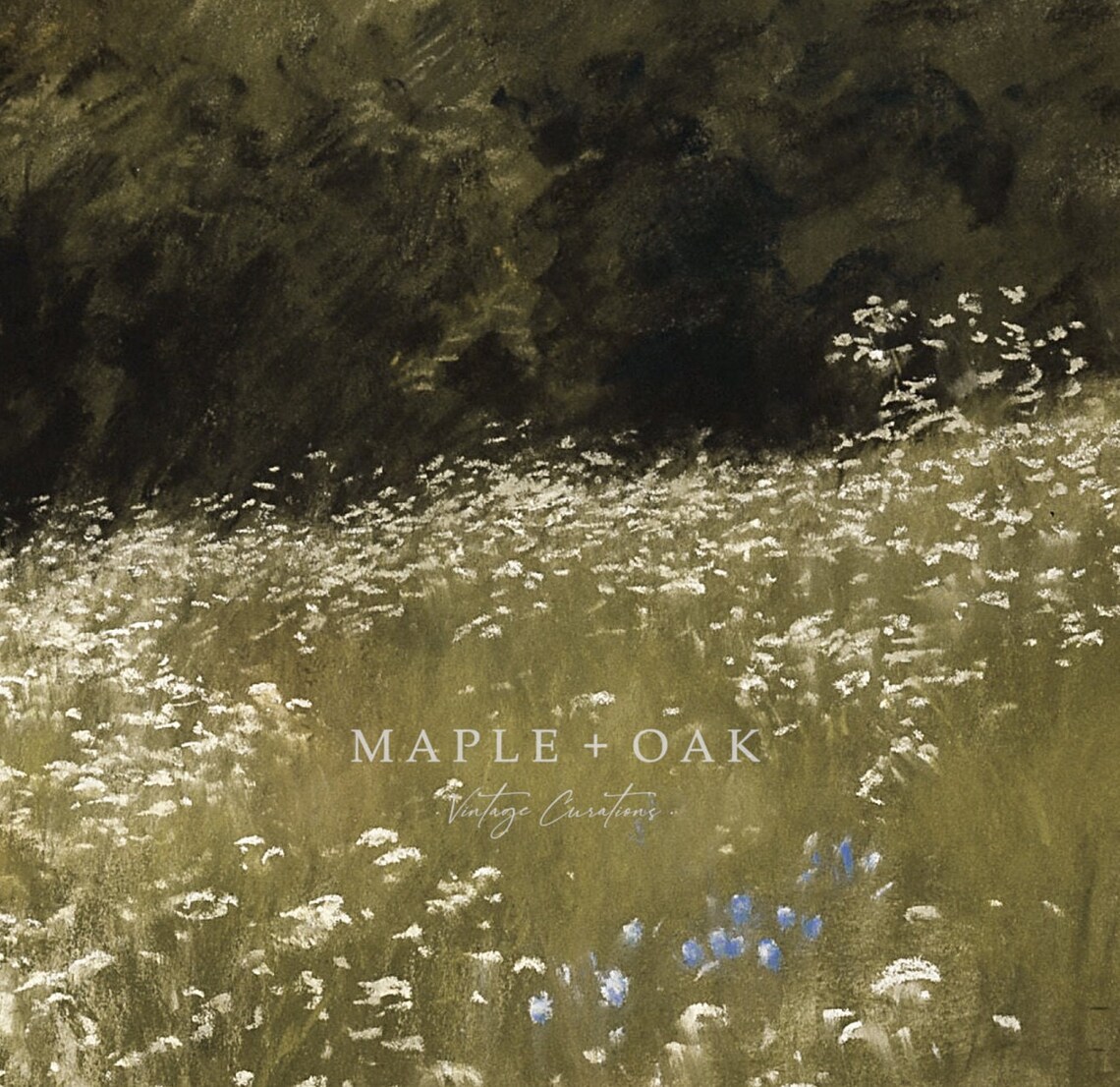 Meadow Vintage Spring Landscape Art Print - Image 3