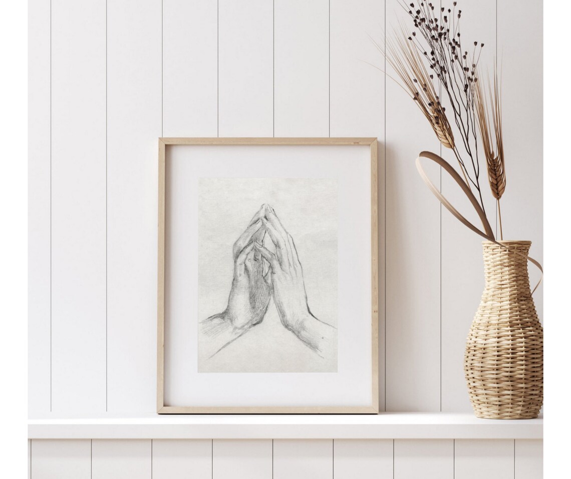 Hand Study Vintage Hand Sketch Art Print - Image 2