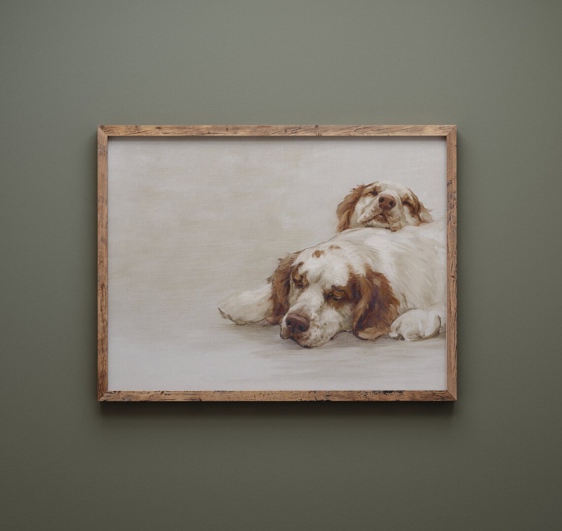 Sweet Slumber Vintage Sleeping Dogs Art Print - Image 3