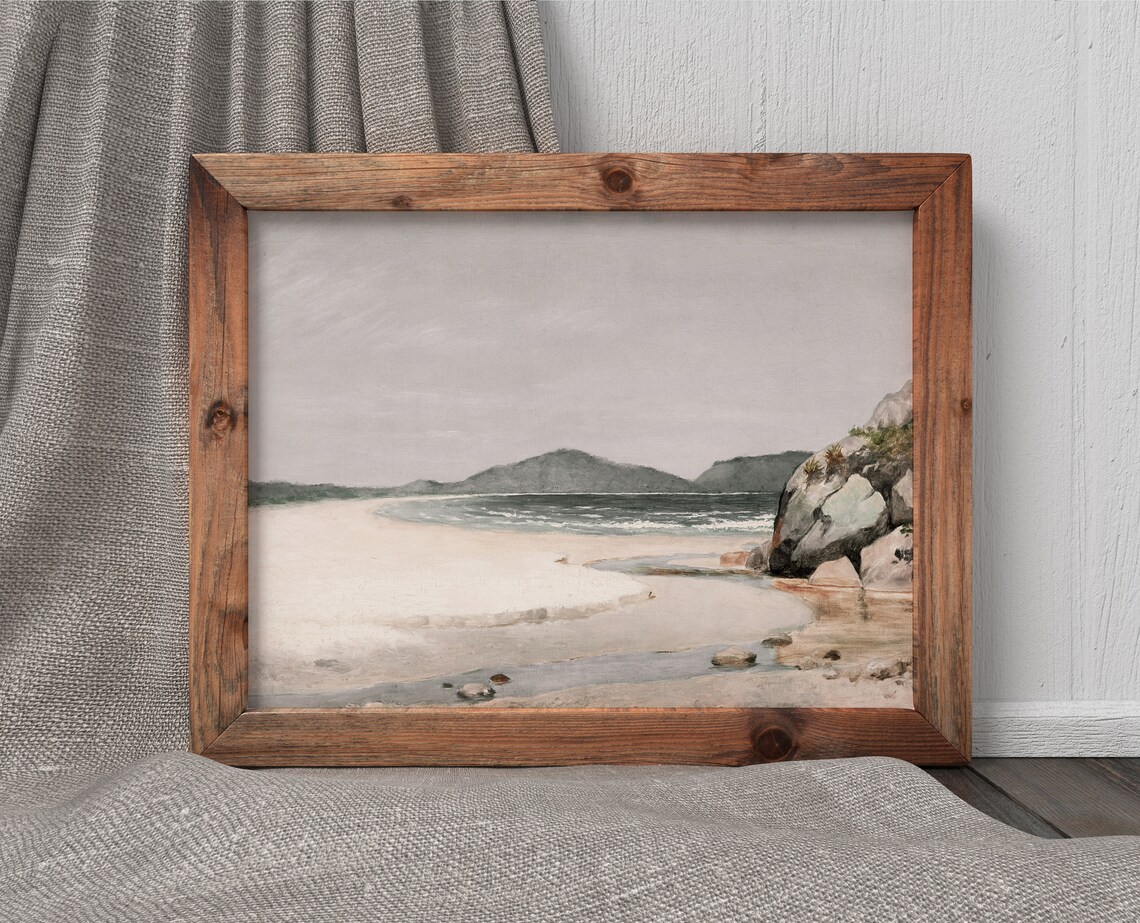 Brazilian Beachscape Vintage Ocean Coast Art Print - Image 3