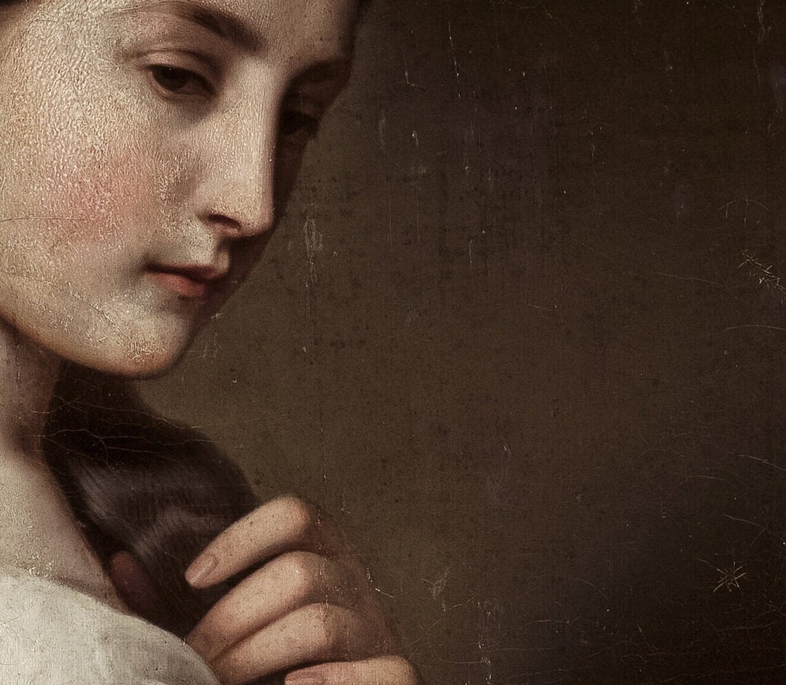 Young Woman In White Art Print - Image 2