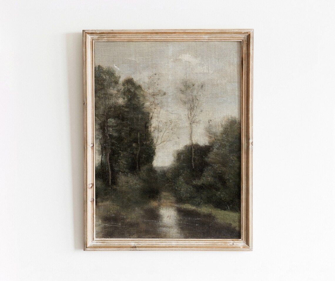 The Marshes Of Cuincy Vintage Landscape Art Print