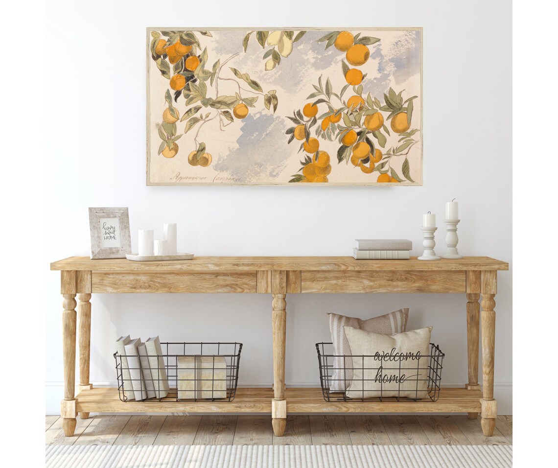Oranges Lemons Still Life Vintage Fruit Tree Poster - Image 4