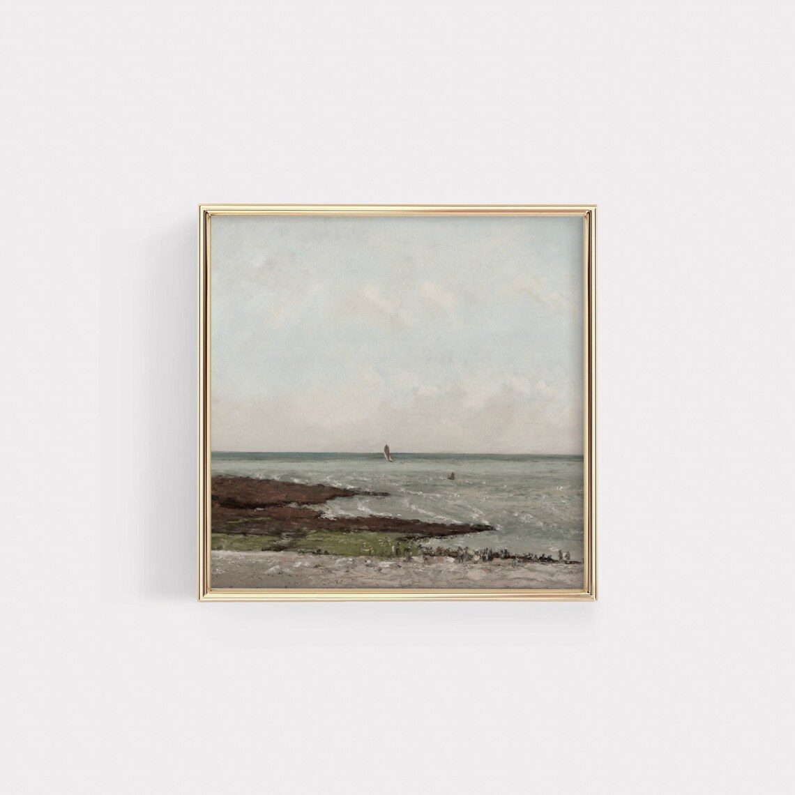 Low Tide Vintage Coastal Beach Art Print - Image 3