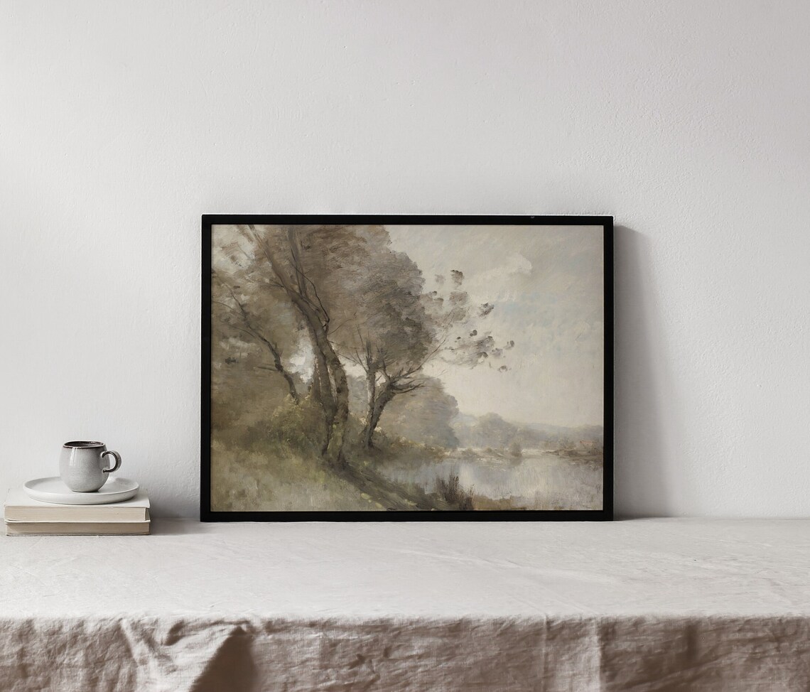 On The Vienne Vintage River Landscape Art Print - Image 2