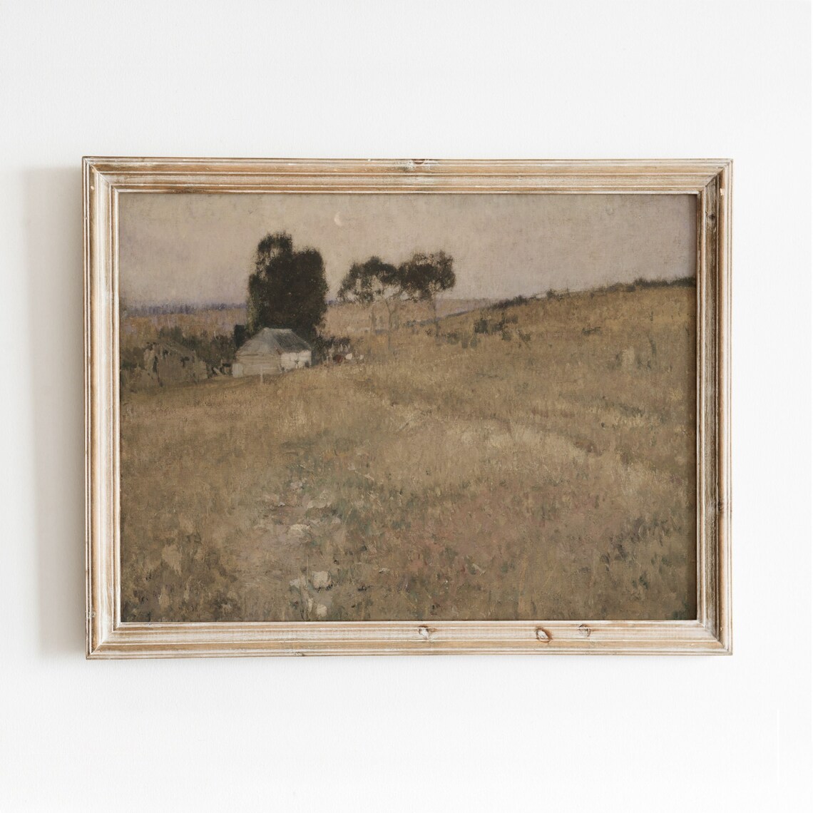 Late Summer Evening Vintage Country Landscape Art Print