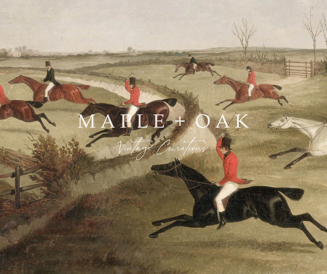 The Chase Vintage Riders On Horseback Art Print - Image 2