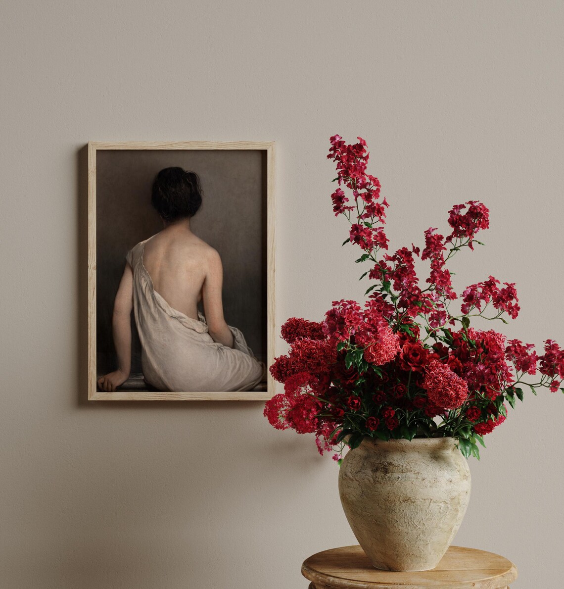 At The Bath Vintage Woman Portrait Art Print - Image 4