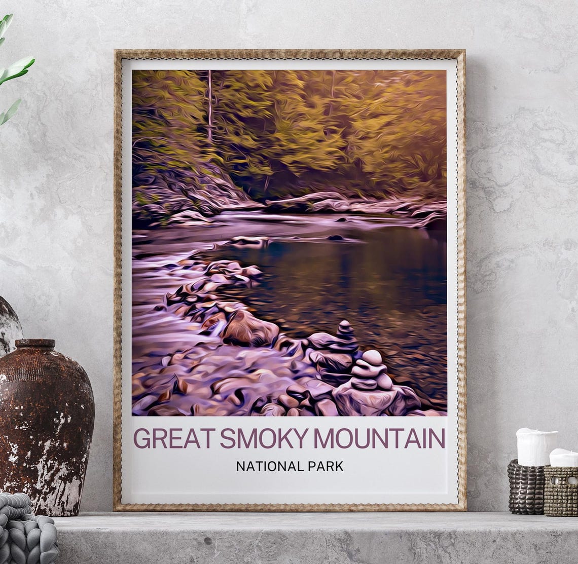 Great Smoky Mountain National Park Travel Print Great Smoky Mountain National Park Wall Art Great Smoky Mountain National Park Art