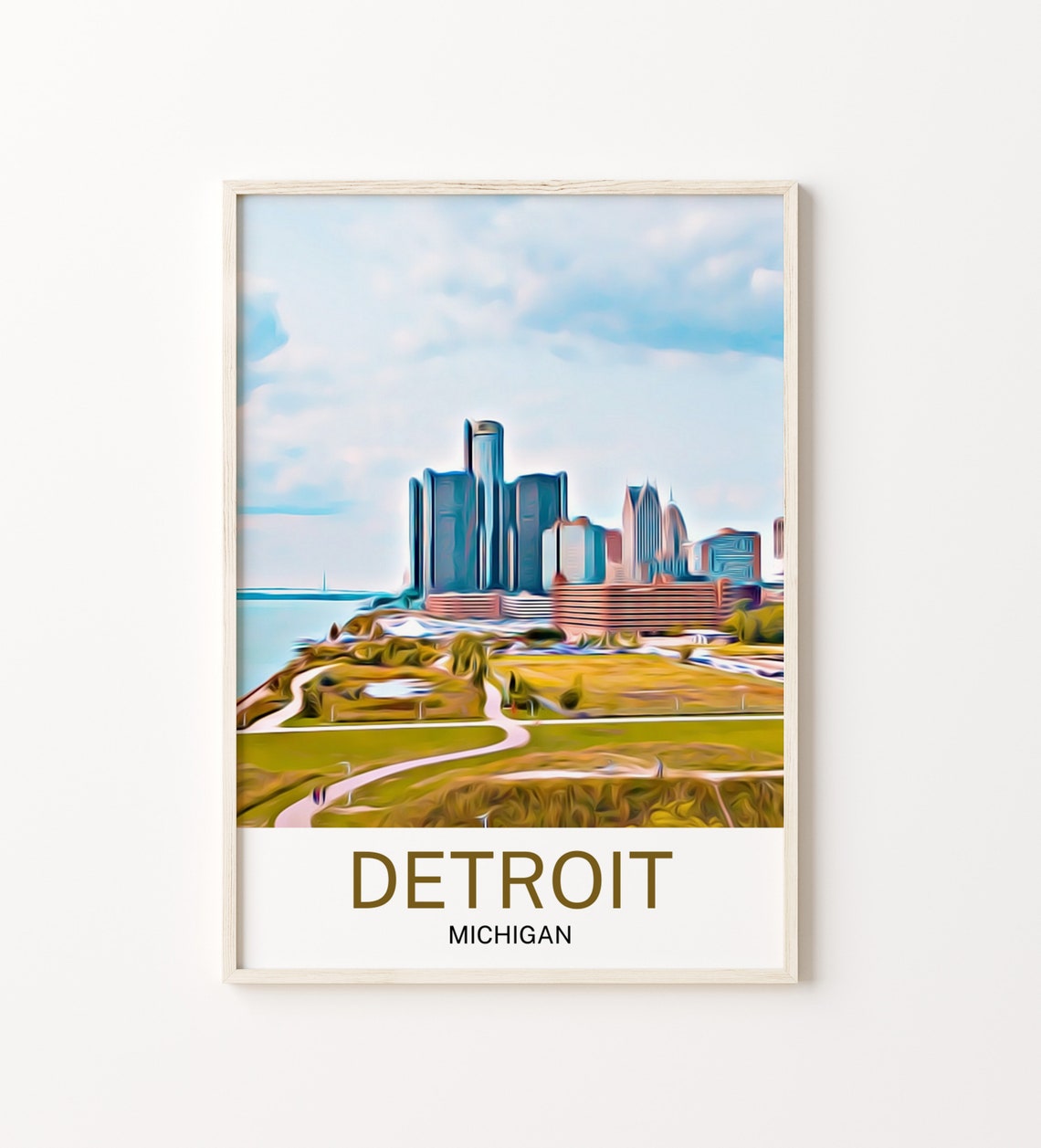 Detroit Detroit Print Detroit Wall Art Detroit Poster Detroit Wall Decor Detroit Souvenir Detroit Poster Detroit Gift Travel