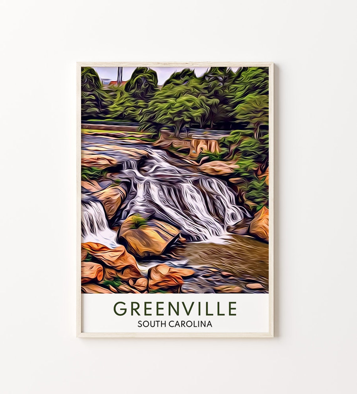 Greenville Print South Carolina Print South Carolina Art Greenville Art Greenville Wall Art Poster Greenville South Carolina Travel