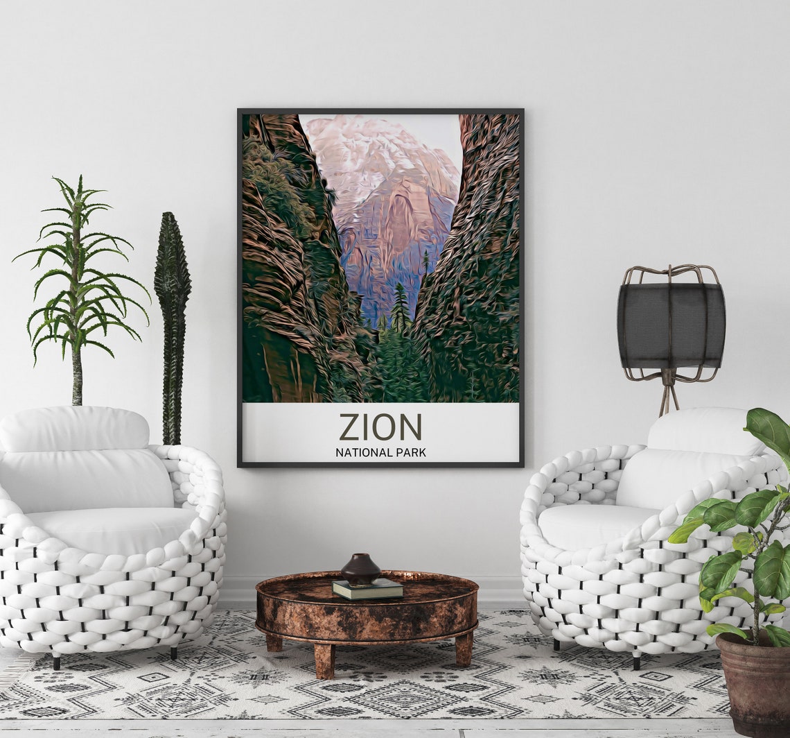 Zion National Park Print Zion National Park Art Zion National Park Wall Art Zion National Park Art Print Zion National Park Artwork - Image 3