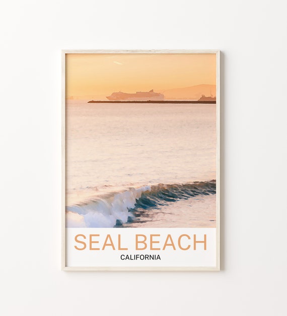Seal Beach Seal Beach Print Seal Beach Wall Art Seal Beach Poster Seal Beach Wall Decor Seal Beach Souvenir Seal Beach Poster