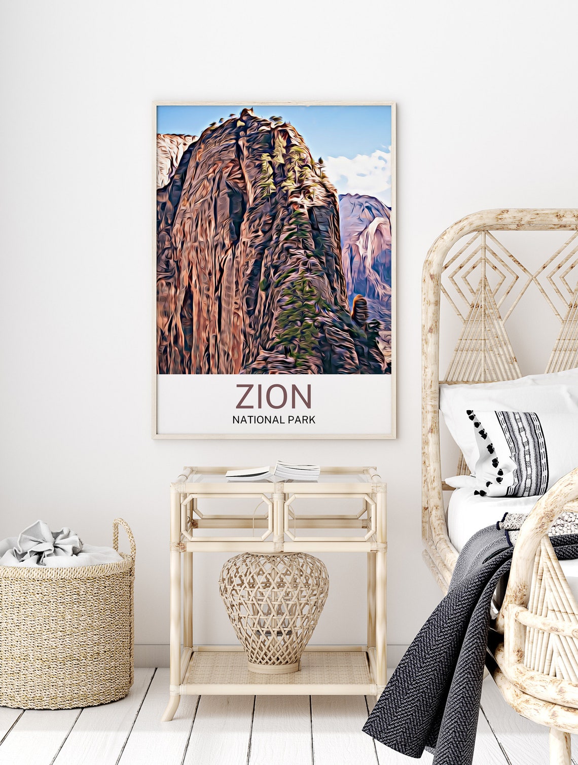 Zion National Park Travel Print Zion National Park Wall Art Zion National Park Art Zion National Park Artwork - Image 2