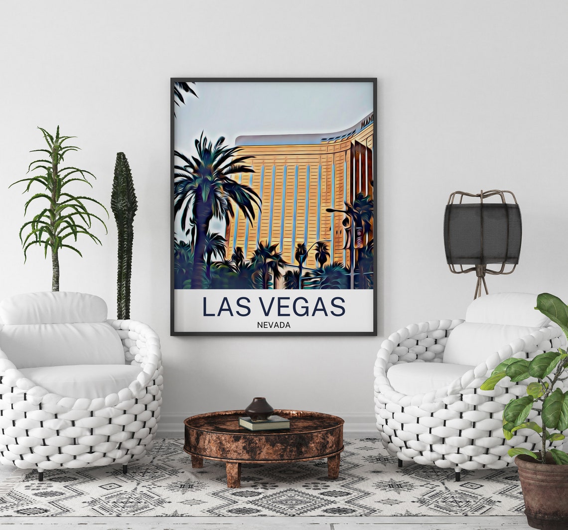 Las Vegas Travel Print Las Vegas Wall Art Las Vegas Poster Las Vegas Art Print Las Vegas Wall Decor Las Vegas Travel Las Vegas Artwork - Image 3
