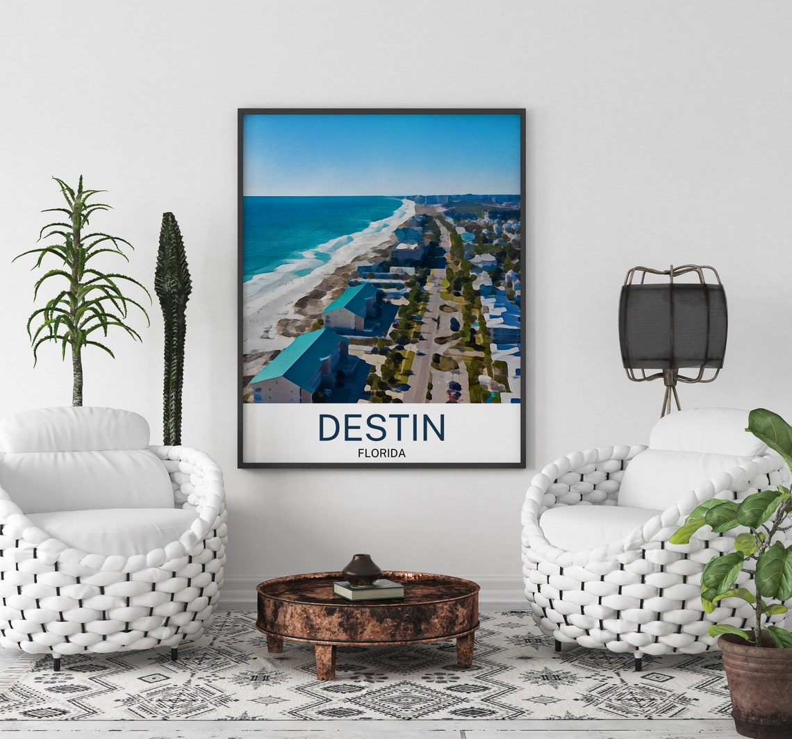 Destin Print Destin Wall Art Destin Poster Destin Art Print Destin Wall Decor Destin Travel Destin Artwork Destin Painting Florida - Image 2